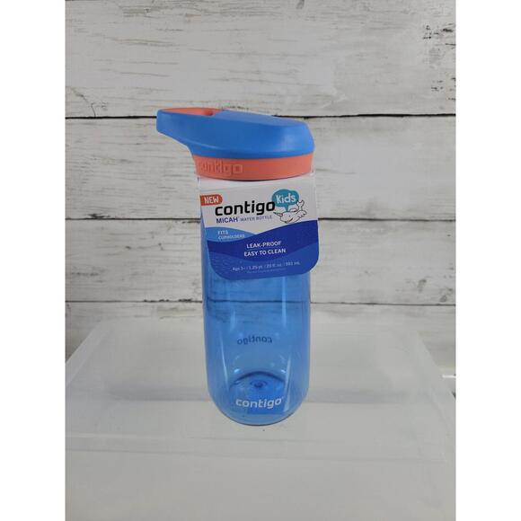 Contigo Micah Water Bottle 20 oz Blue Poppy NEW! - Picture 1 of 2